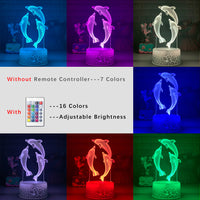 Remote Touch Control 3D LED Night Light - One Red Hill