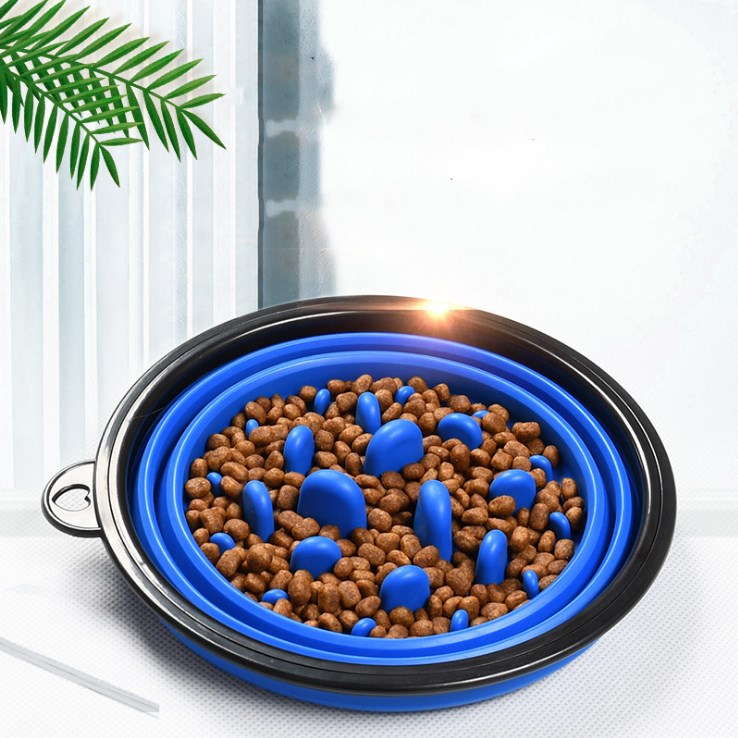 Outdoor Portable Pet Collapsible Slow Food Bowl - One Red Hill