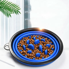 Outdoor Portable Pet Collapsible Slow Food Bowl
