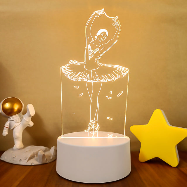 3D Light Colorful Touch Remote Control LED Visual Light 3D Small Table Lamp - One Red Hill