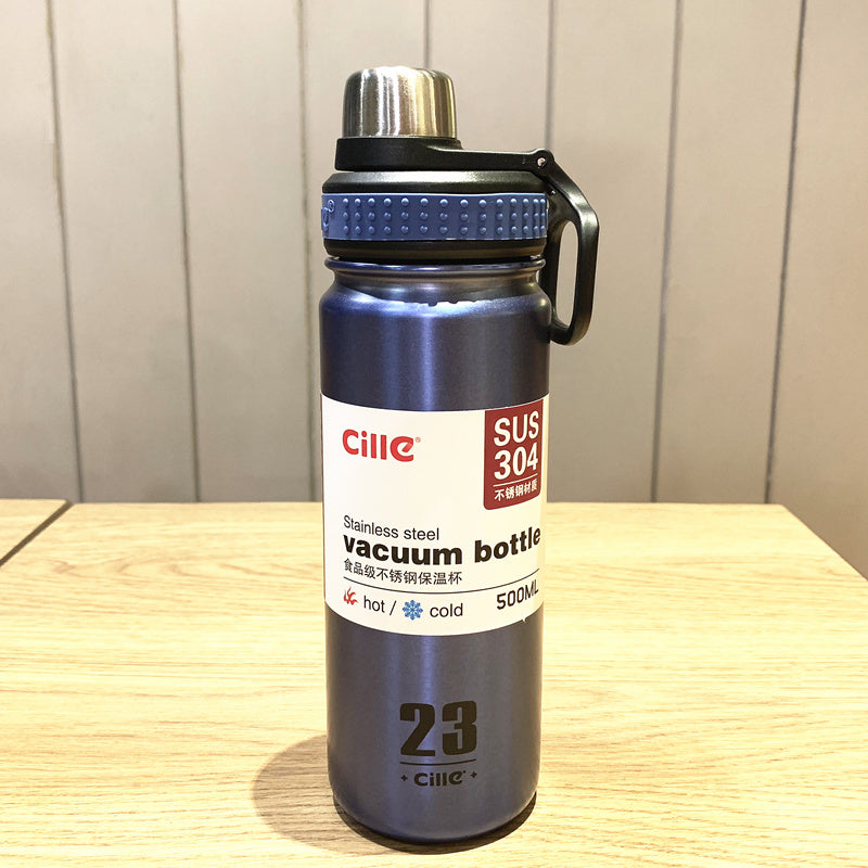 Large-capacity Stainless Steel Vacuum Flask Sports Outdoor Water Bottle Portable - One Red Hill