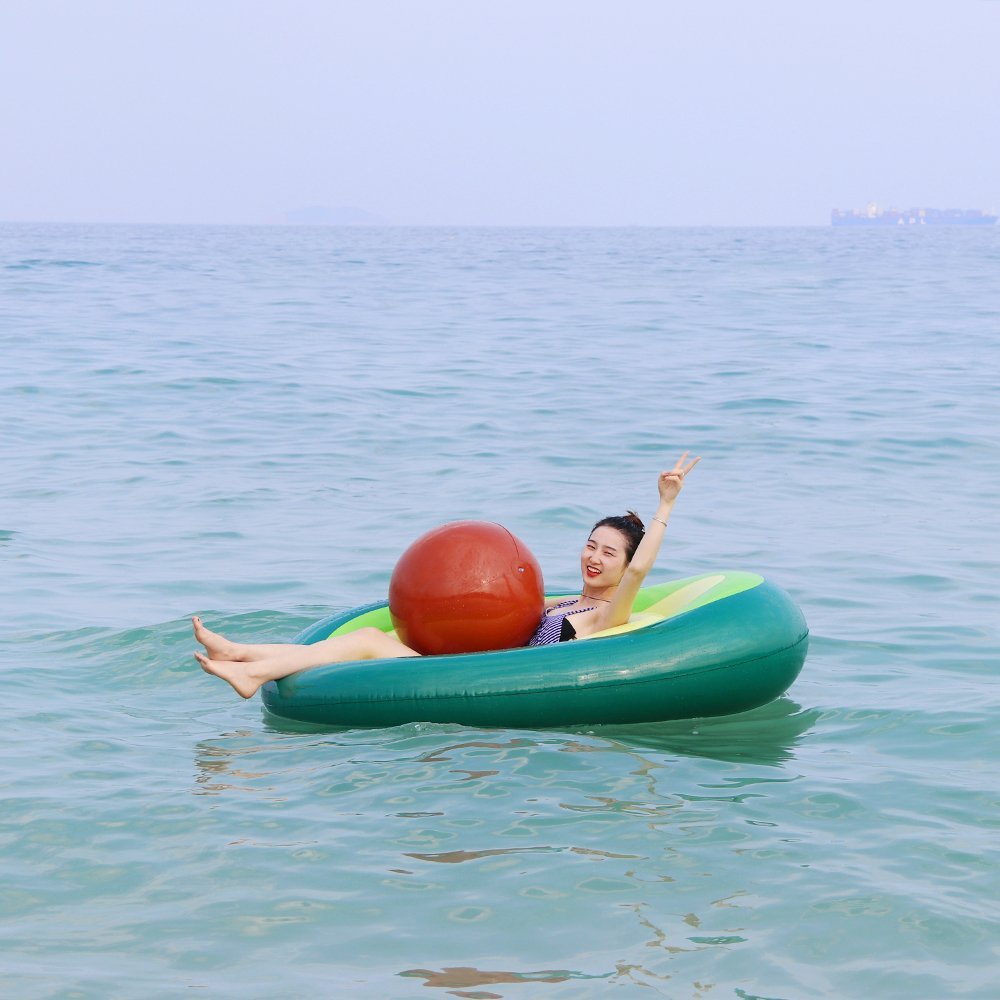 Inflatable Giant Avocado Pool Float Pool Swimming Float Swimming Ring Pool Circle Party  Buoy Toy - One Red Hill