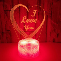 Creative Touch Remote Control Love LOVE 3D Table Lamp - One Red Hill