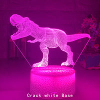 Dinosaur 3D Colorful Touch Remote Control LED Visual Light - One Red Hill
