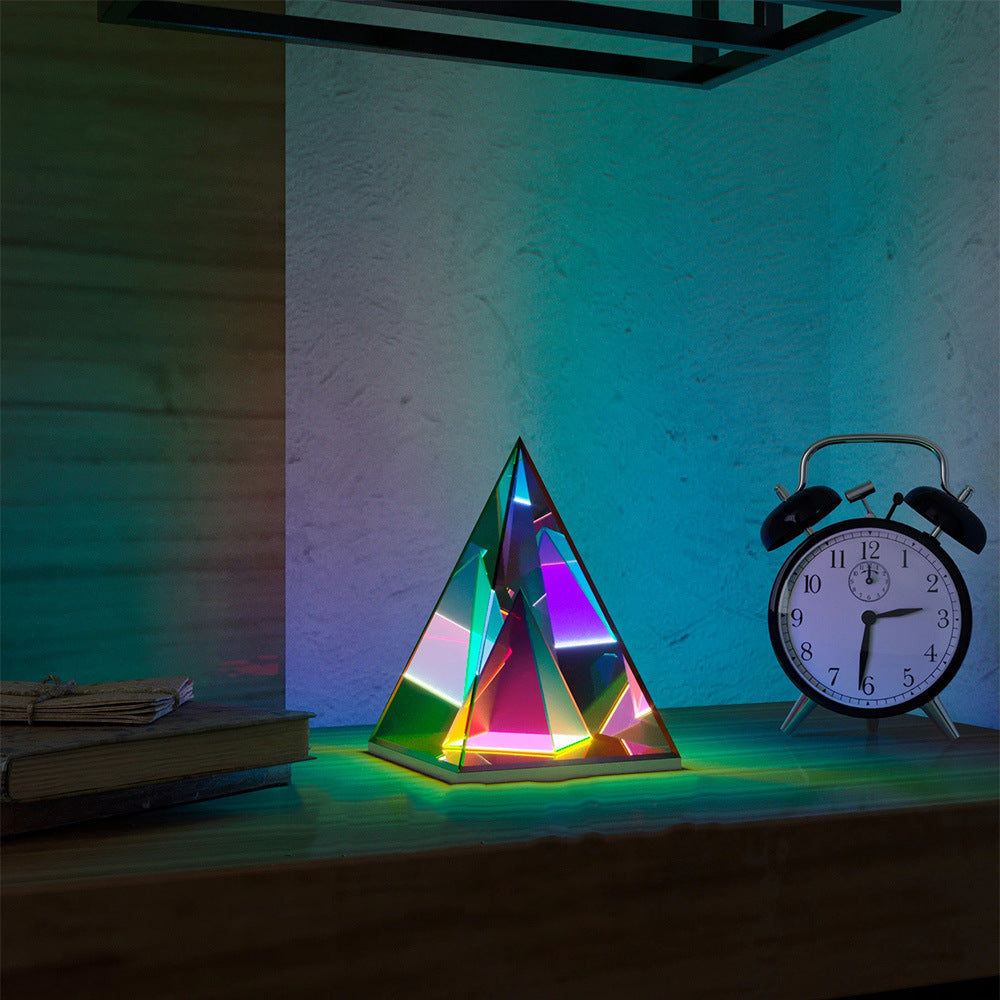 Acrylic Lamp Cube LED Color Table Lamp Cube Box - One Red Hill