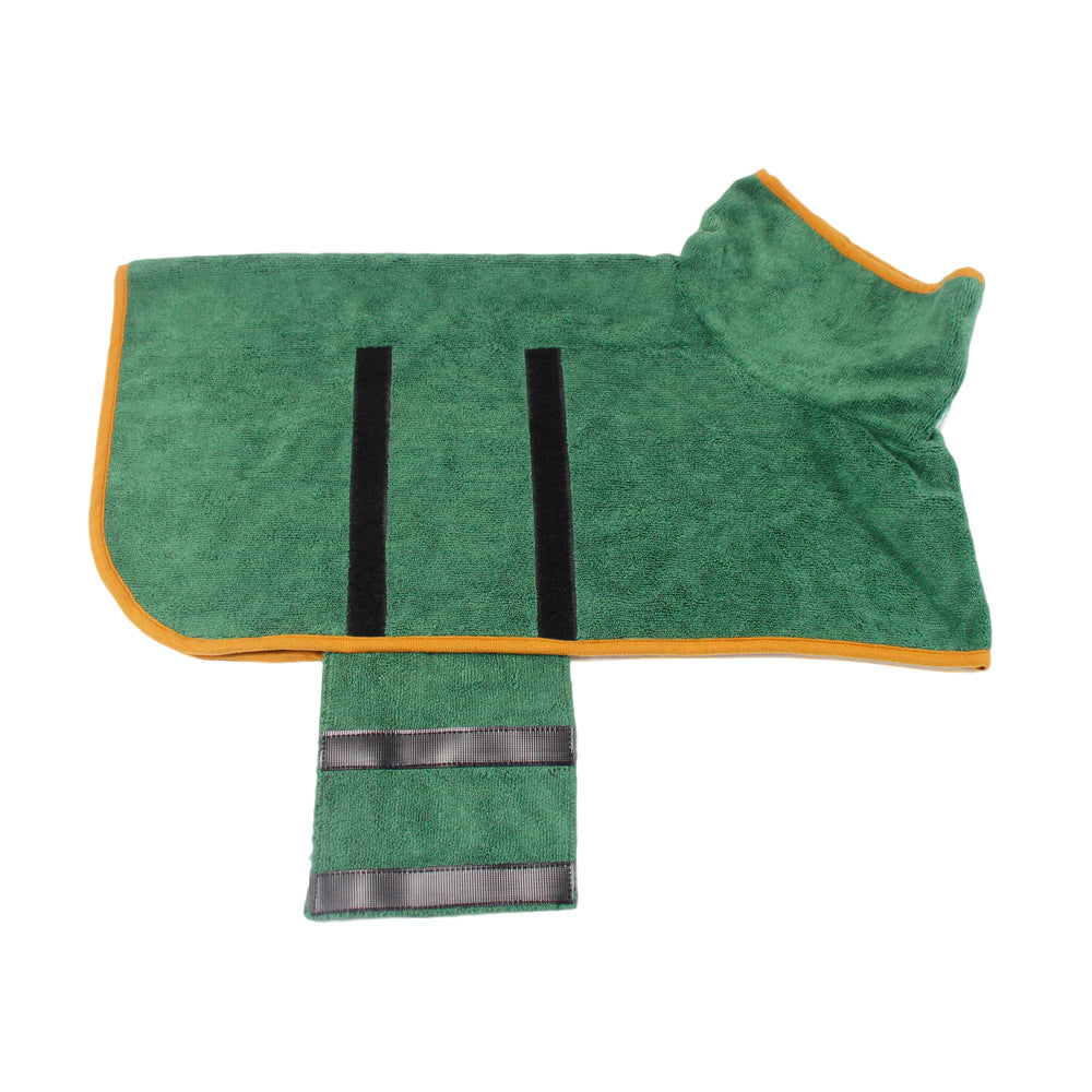 Absorbent Pet Bathrobe With Waist-wrapped Microfiber - One Red Hill