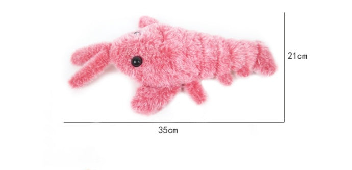 Pet Toys Electric Jumping Shrimp USB Charging Simulation Lobster Funny Cat Plush Pets Toy - One Red Hill