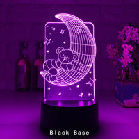 Remote Control Touch 3D LED Night Light - One Red Hill