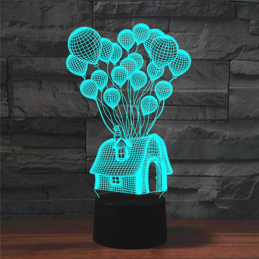 Three D creative touch charging remote control desk lamp - One Red Hill