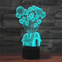 Three D creative touch charging remote control desk lamp - One Red Hill