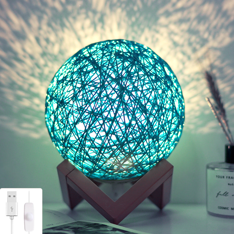 Remote Control Night Light Bedroom Girl Heart Inserted Star Sleeping Table Lamp - One Red Hill