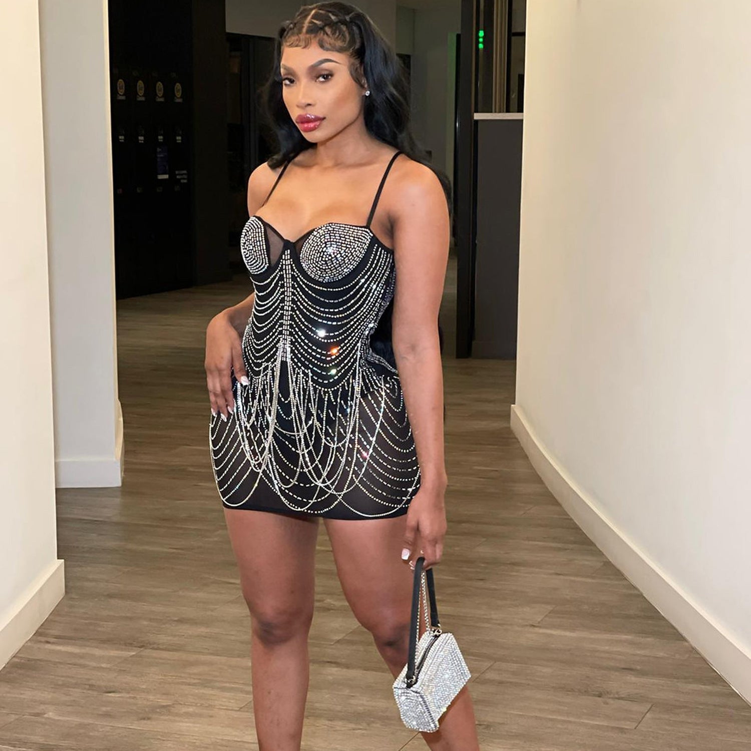 Fashion Personality Tassel Suspender Dress