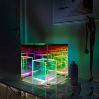 Acrylic Lamp Cube LED Color Table Lamp Cube Box - One Red Hill