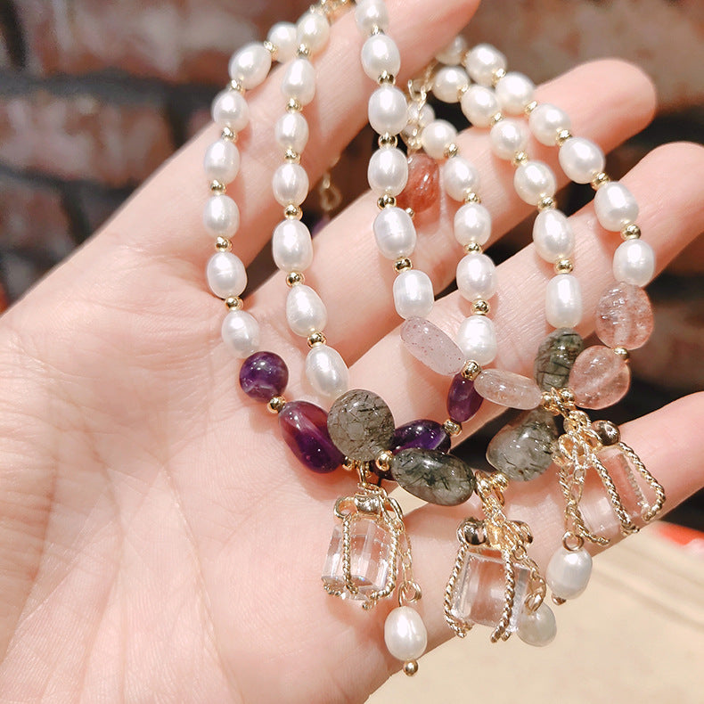 Transfer Flourishing Peach Blossom Baroque Pearl Bracelet - One Red Hill