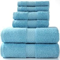 Home Simple Cotton Absorbent Towel Bath Towel 6-Piece Set - One Red Hill