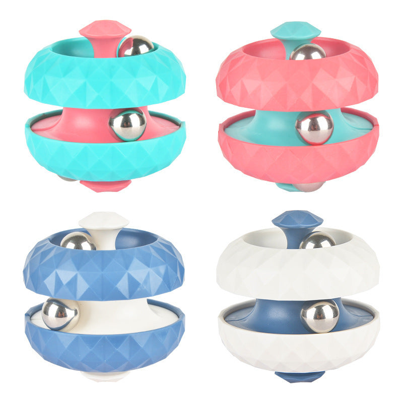 Diamond Pattern Ball Track Gyro Rubik's Cube Decompression Toy For Kids Fidget Spinner - One Red Hill