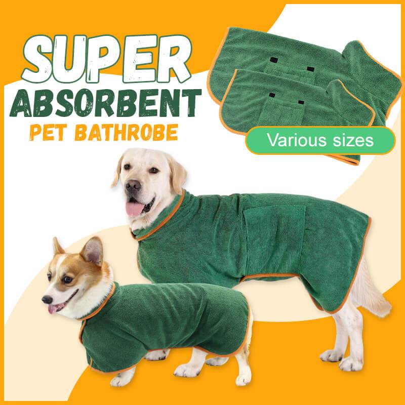 Absorbent Pet Bathrobe With Waist-wrapped Microfiber - One Red Hill