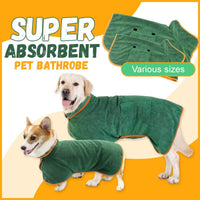 Absorbent Pet Bathrobe With Waist-wrapped Microfiber - One Red Hill