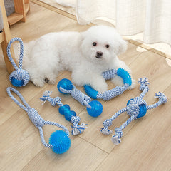 Ocean Series Cotton Rope Dog Toy TPR Pet Molar And Bite Resistant Products