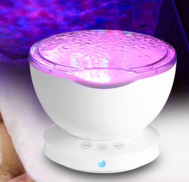 Ocean Wave Projector LED Night Light Remote Control TF Cards Music Player Speaker Aurora Projection - One Red Hill