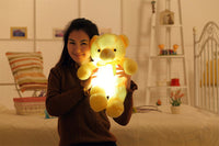 Creative Light Up LED Teddy Bear Stuffed Animals Plush Toy Colorful Glowing Christmas Gift For Kids Pillow - One Red Hill