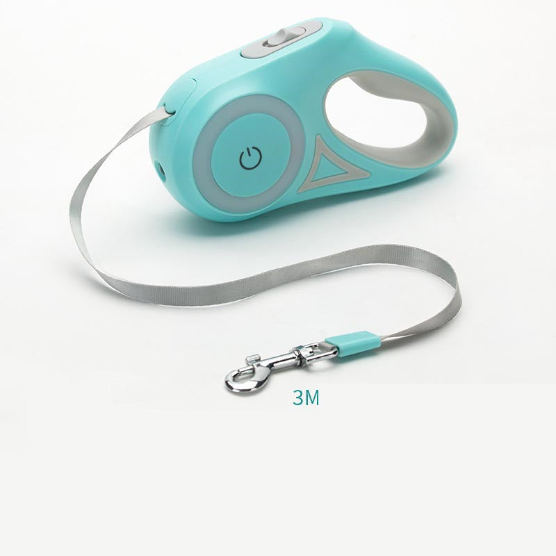 Dog Leash Retractable Leash And Dog Collar Spotlight Automatic Pet Dog Cat Traction Rope For Small Medium Dogs Pet Product - One Red Hill