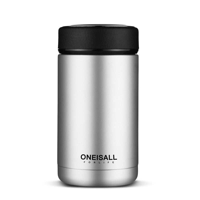 ONE IS ALL Men Gift Bottles 400ml Insulated Cup 304 Stainless Steel Mug Water Bottle Vacuum Flask Coffee Wine Mug