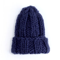 Europe and the United States new knit hat ladies autumn and winter fashion wild thick wool hat solid color simple earmuffs