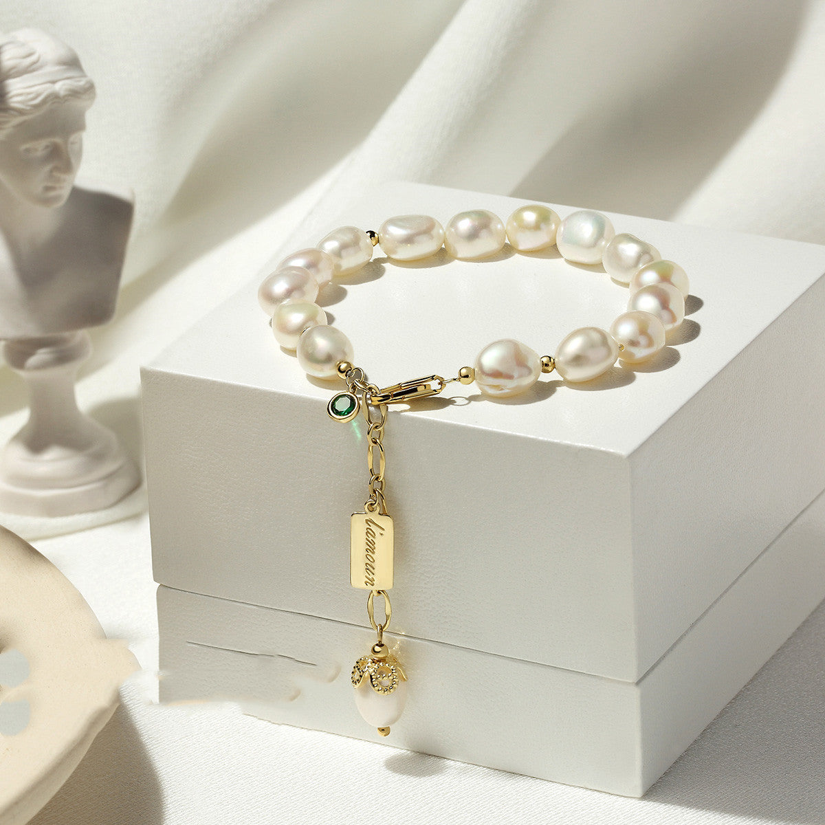 Natural Zircon Pearl Bracelet Luxury Jewelry - One Red Hill