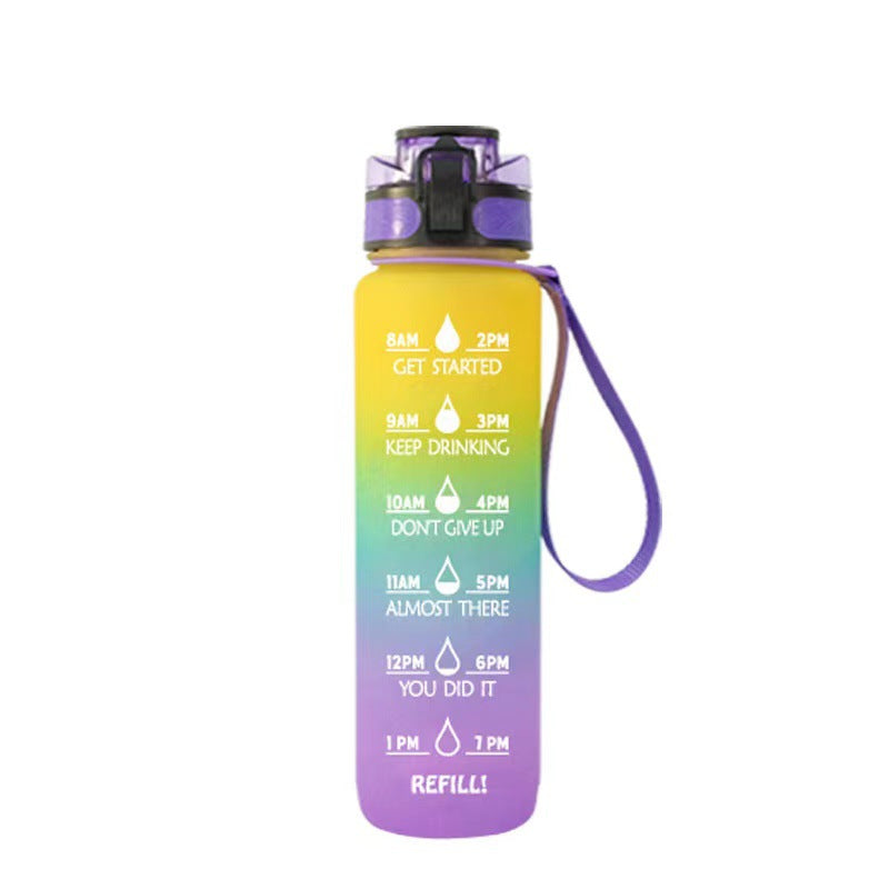Transparent Flask Water Bottle 1000ml Bottled Kawaii Bottle Bpa Free Infuser Plastic Milk Sports Clear Water Bottle Kawaii Cup - One Red Hill