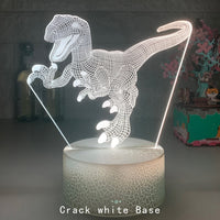 Dinosaur Colorful LED Touch Remote Control 3D Night Light - One Red Hill