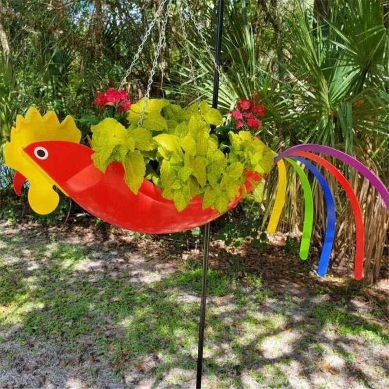 Colorful Bird Parrot Flower Pot Courtyard Garden Decoration - One Red Hill