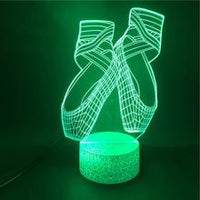 Ballet 3D Night Light Led Colorful Smart Remote Control - One Red Hill