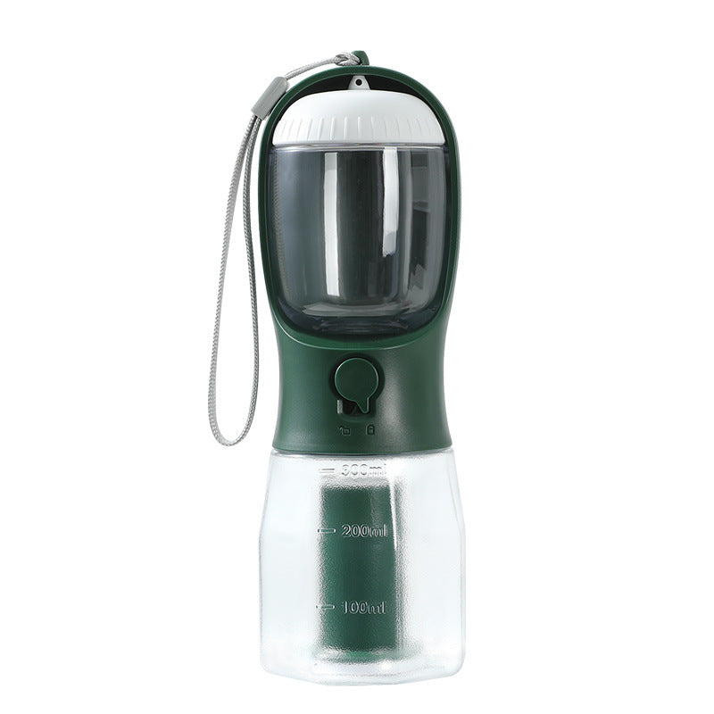 Dog Water Cup Drinking Food Garbage Bag Three-in-one Portable Small Multi-functional Pet Cups Pets Supplies - One Red Hill