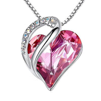 925 Sliver Heart Shaped Geometric Necklace - One Red Hill