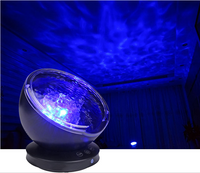 Ocean Wave Projector LED Night Light Remote Control TF Cards Music Player Speaker Aurora Projection - One Red Hill