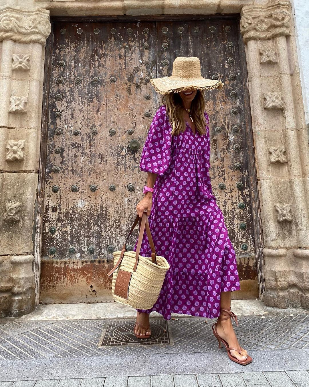 Vintage Printed Bohemian Dress Elegant Ladies Casual Loose