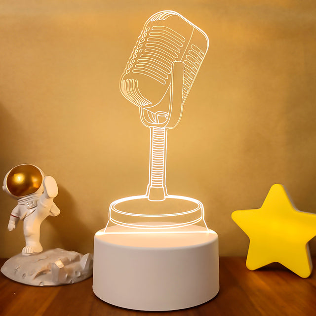 3D Light Colorful Touch Remote Control LED Visual Light 3D Small Table Lamp - One Red Hill
