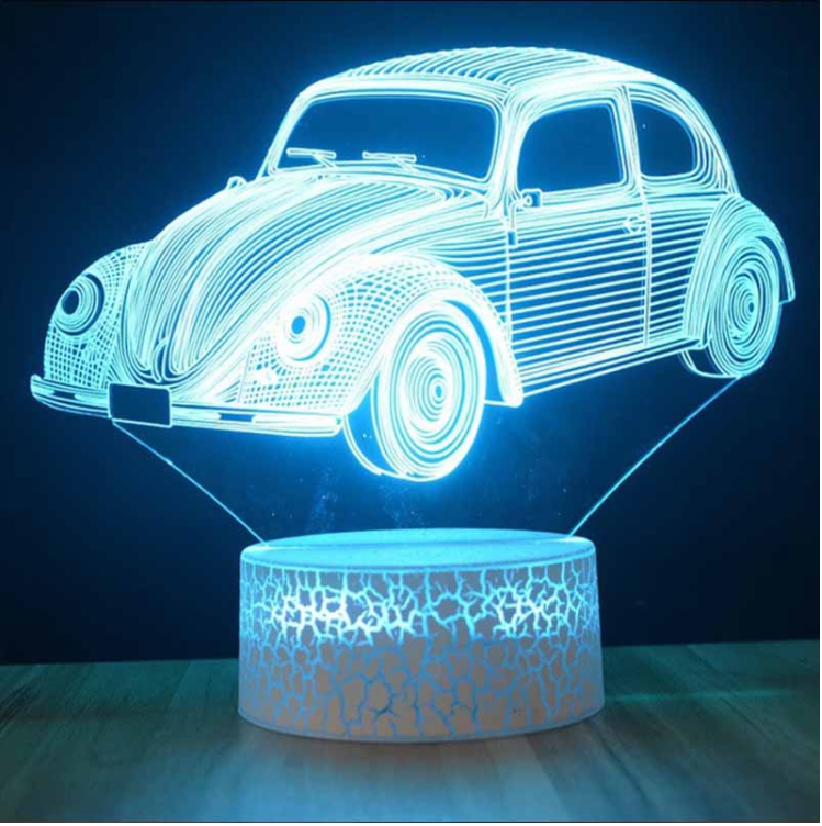 Colorful Touch Remote Control LED Visual Light Gift 3D Small Table Lamp - One Red Hill