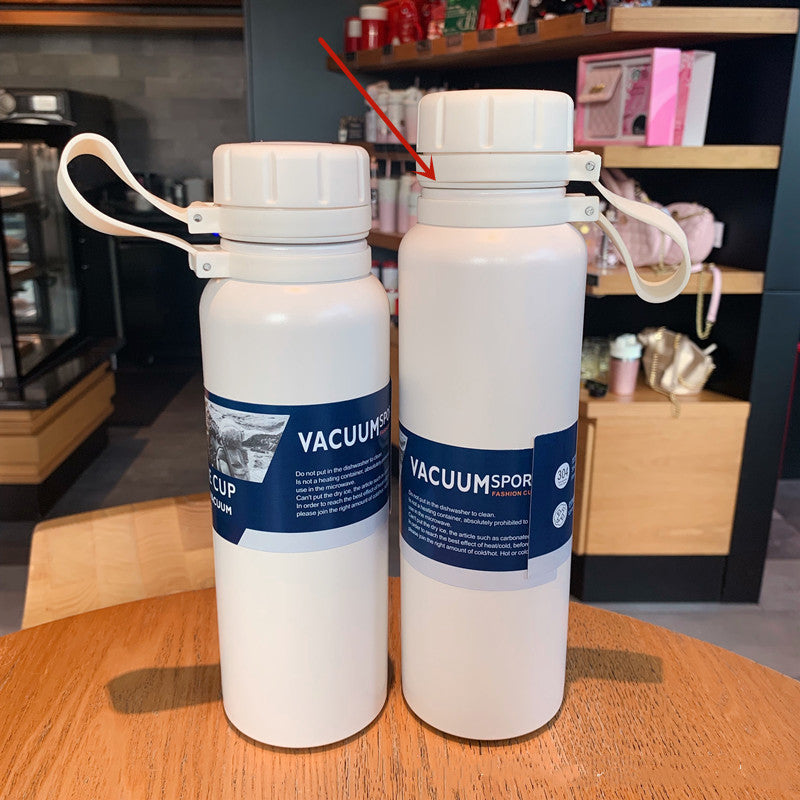 Outdoor Sports Bottle Portable Large Capacity Stainless Steel Vacuum Flask Water Cup - One Red Hill