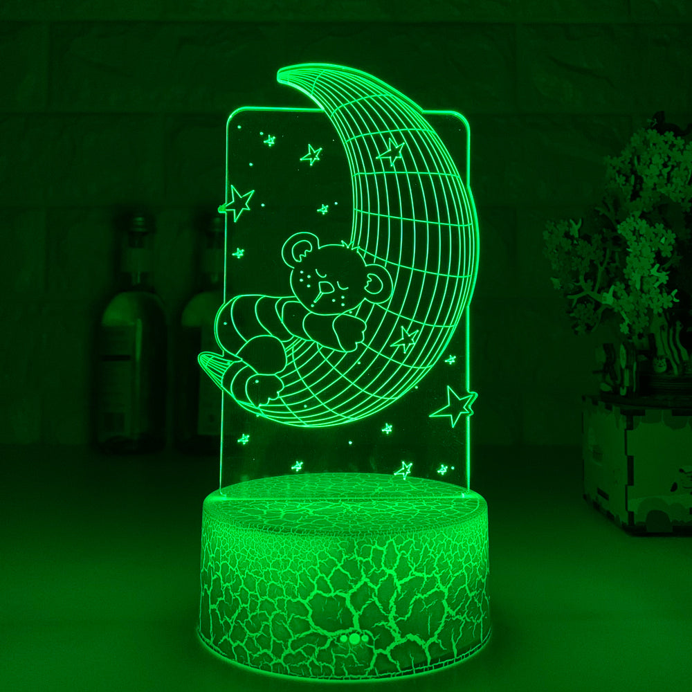 Remote Control Touch 3D LED Night Light - One Red Hill