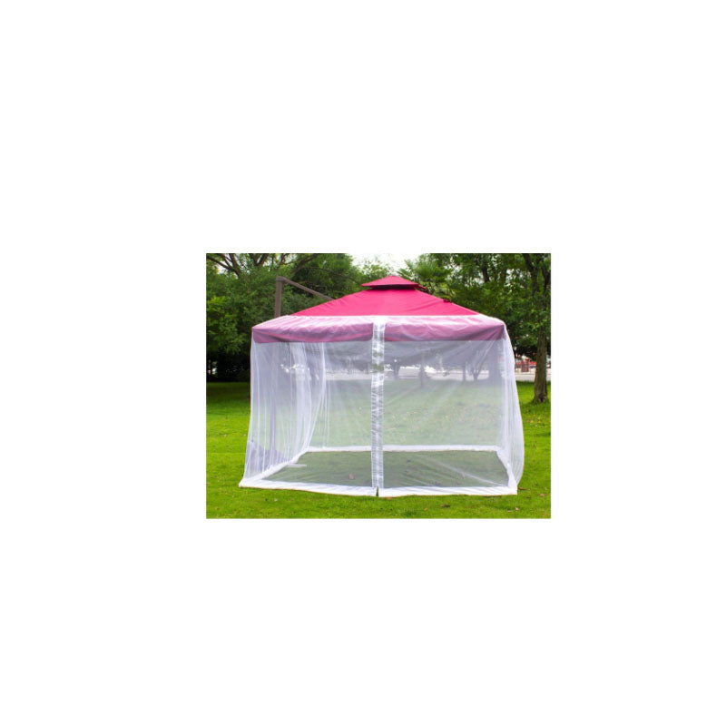 Mosquito Net Outdoor Patio Umbrella Net Cover Roman Umbrella - One Red Hill