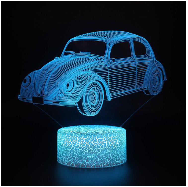 Colorful Touch Remote Control LED Visual Light Gift 3D Small Table Lamp - One Red Hill