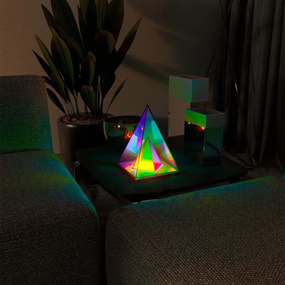 Acrylic Lamp Cube LED Color Table Lamp Cube Box - One Red Hill