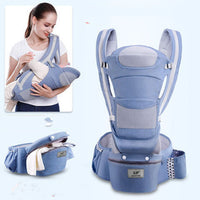Ergonomic Baby Carrier Infant Baby Hipseat Carrier 3 In 1 Front Facing Ergonomic Kangaroo Baby Wrap Sling - One Red Hill