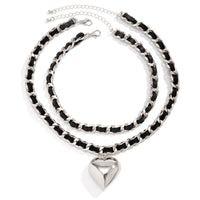 Big Love Double-layer Chains Design Necklace Women Street Punk Style Necklace Fashion Jewelry - One Red Hill