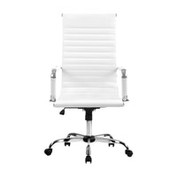 Artiss Office Chair Conference Chairs PU Leather High Back White - One Red Hill
