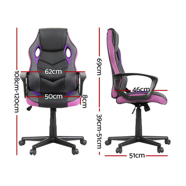 Artiss Gaming Office Chair Computer Chairs Purple - One Red Hill