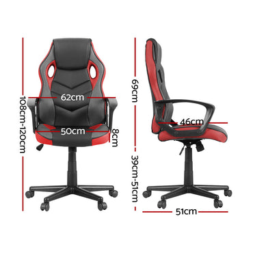 Artiss Gaming Office Chair Computer Chairs Red - One Red Hill