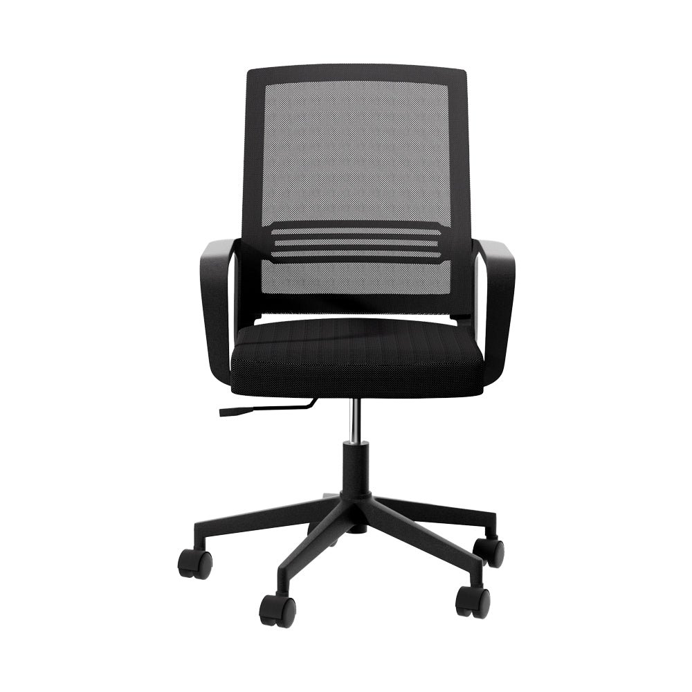 Artiss Mesh Office Chair Computer Gaming Desk Chairs Work Study Mid Back Black - One Red Hill